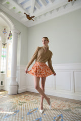 JUPE NARA FLEUR ORANGE